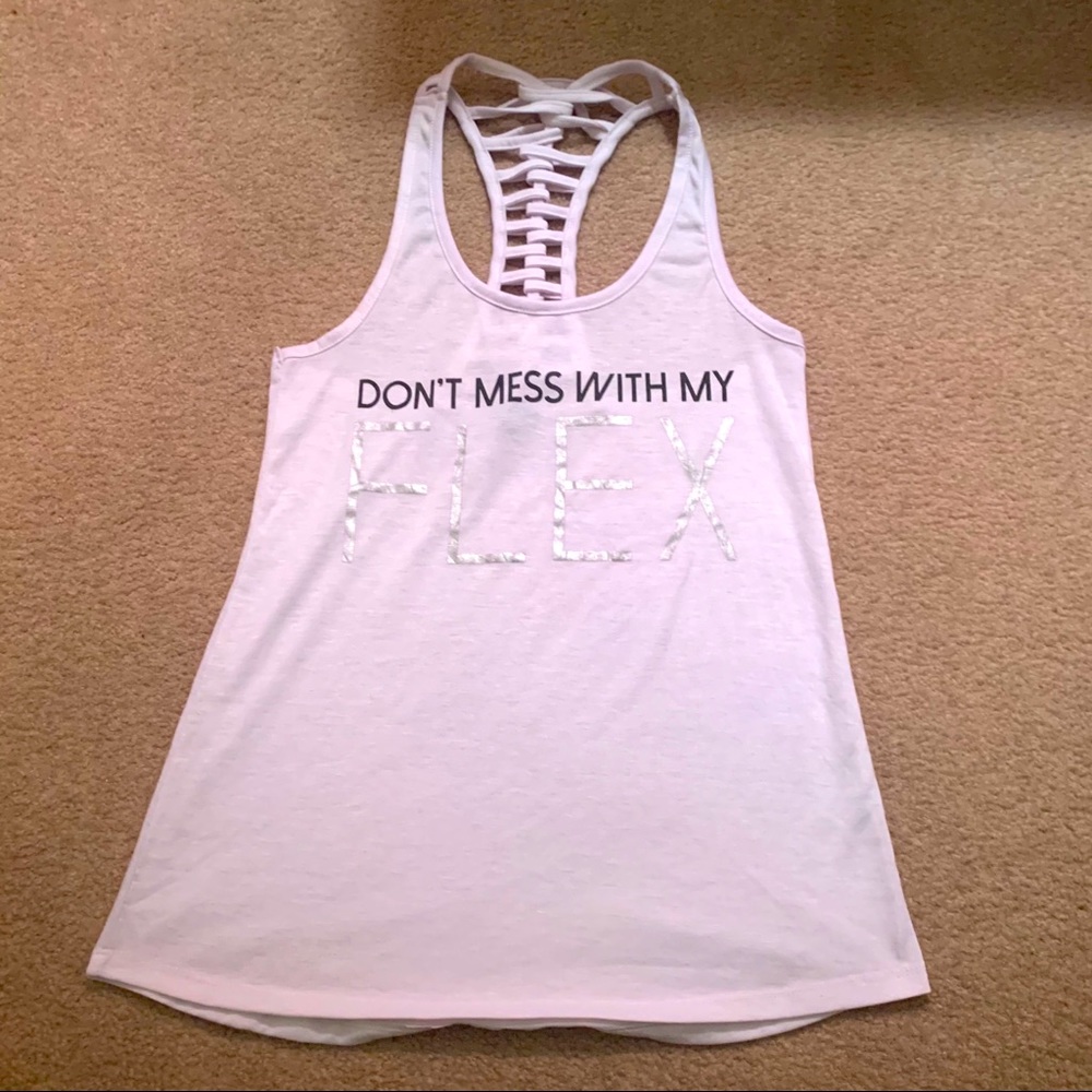 Material Girl white workout Tank top XS